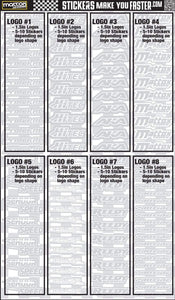 Custom rc sponsor decal sheets for your rc car. 