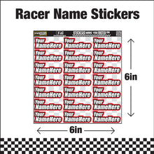 Load image into Gallery viewer, Custom RC Racer Name stickers and decals.