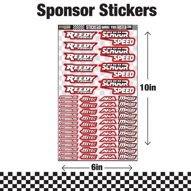 myrockshirt Sponsor Logo Set Tuning 23 ca. 30 cm Aufkleber Auto LKW  Autoaufkleber Tuning Sticker Vinly `+ Bonus Testaufkleber Estre